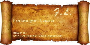 Forberger Laura névjegykártya